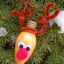 Rudolph Ornament from Light Bulb